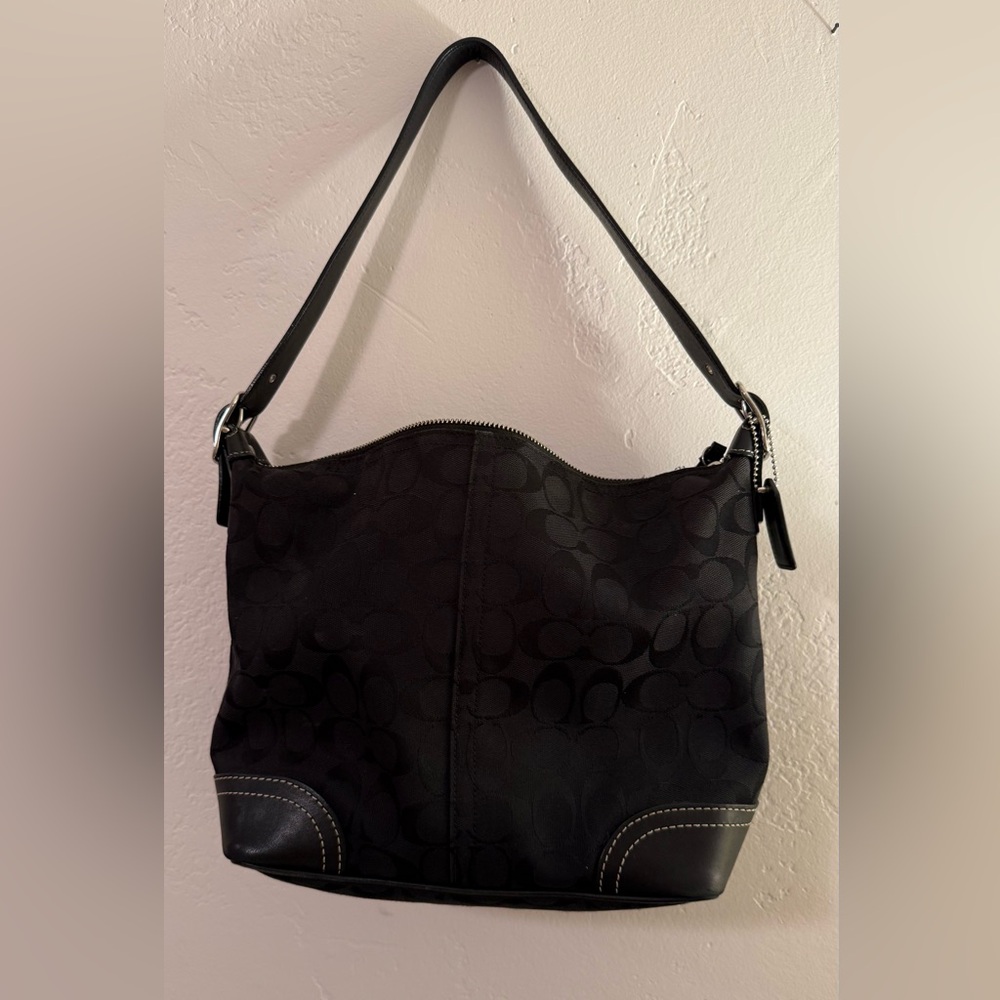 Coach Black Signature Shoulder Bag